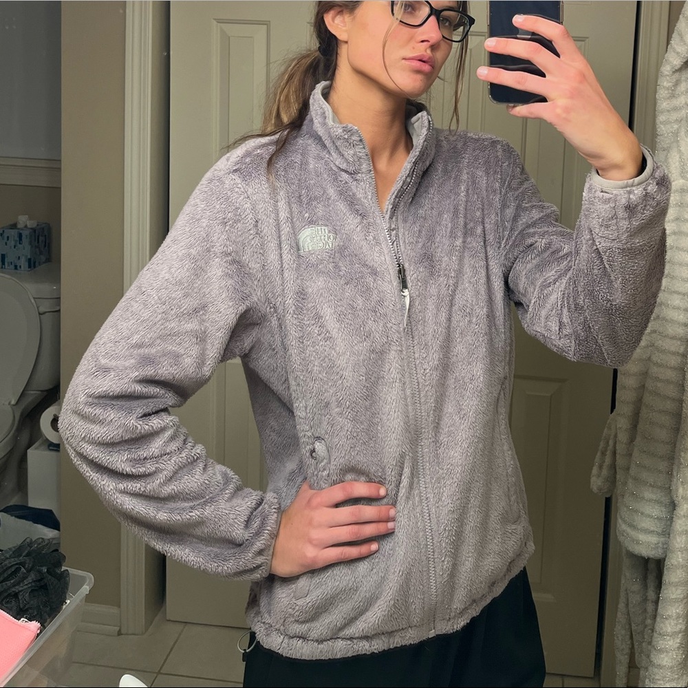 North Face fuzzy jacket size large